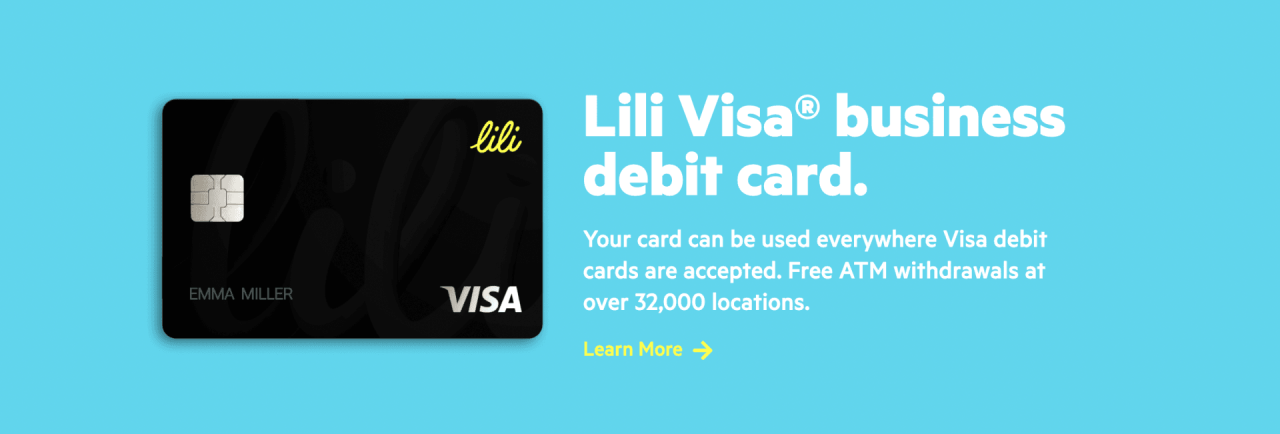 Lili Review -  Perfect Mobile Bank For Freelancers - Visa#xAE; business debit card