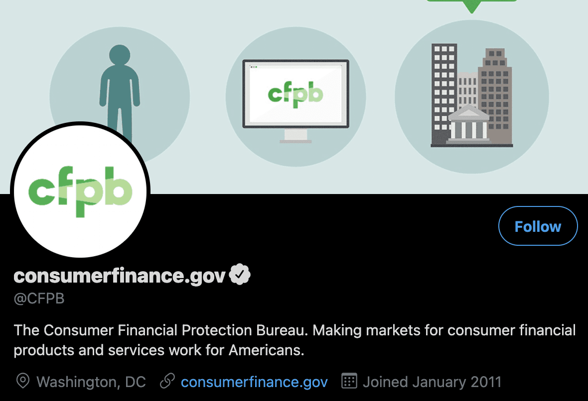 Improve Your Financial Knowledge: Follow se 10 Twitter Accounts - CFPB
