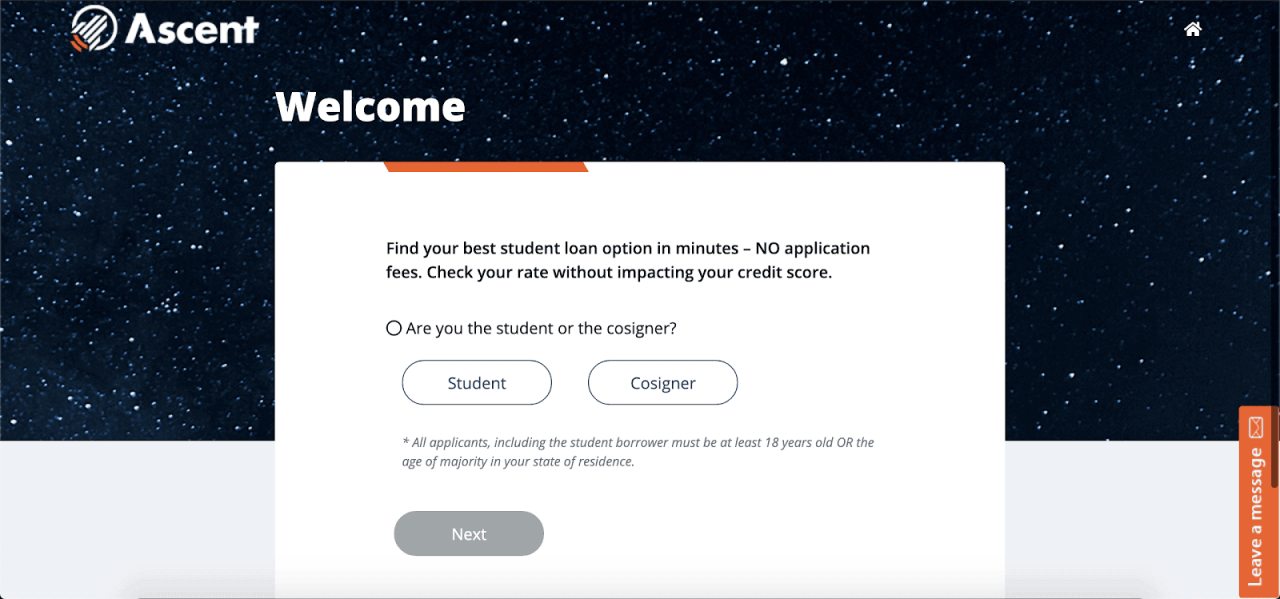 Ascent Student Loans Review: My Experience Pricing Loans with Ascent - Welcome