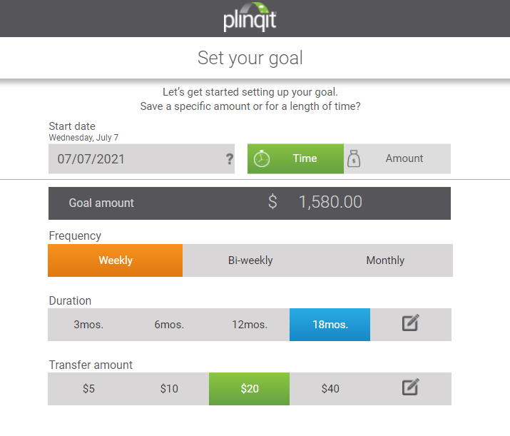 How To Make Saving Easy With Plinqit - Set savings goal, Part 2