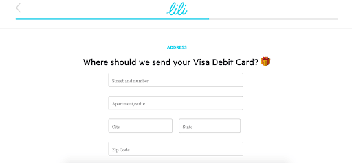 Lili Review: Mobile Banking For Freelancers - Address to send debit card